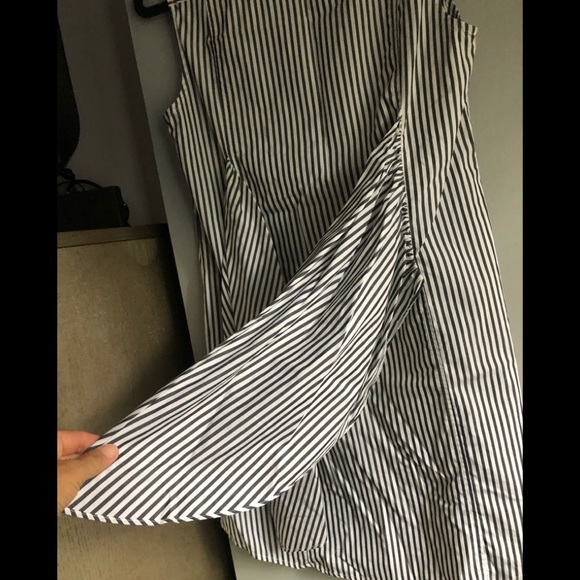 Frame Tie front Stripped poplin mini dress, size S - Picture 6 of 8
